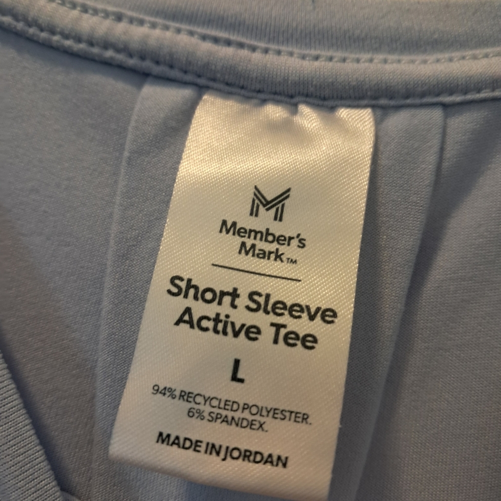 Member's Mark Baby Blue Short Sleeve Active Tee - Picture 2 of 3